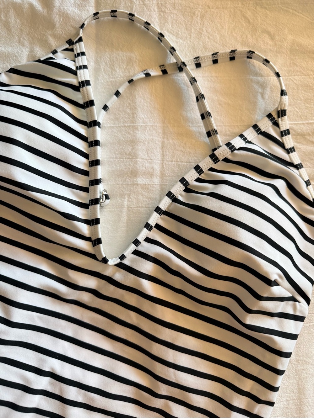 Cupshe Black and White Striped One-Piece Swimsuit